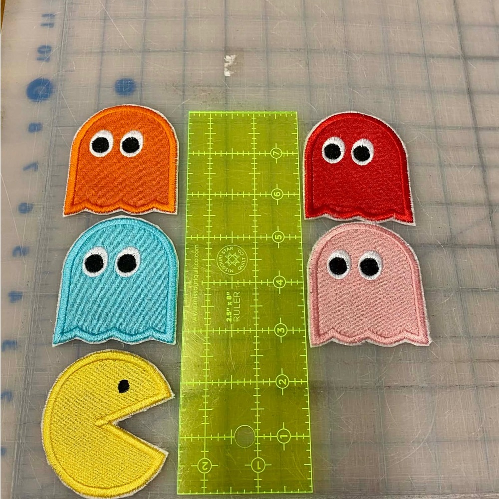 Colorful Ghost and Pac-Man Patches - Picture 3 of 4